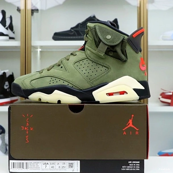 SCOTT X JORDAN TRAVIS 6 'OLIVE' AIR RETRO 1019